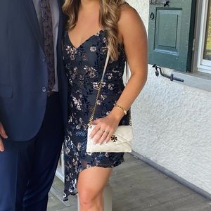 Lulus Evenings with You Dark Teal Floral Velvet
Asymmetrical Dress